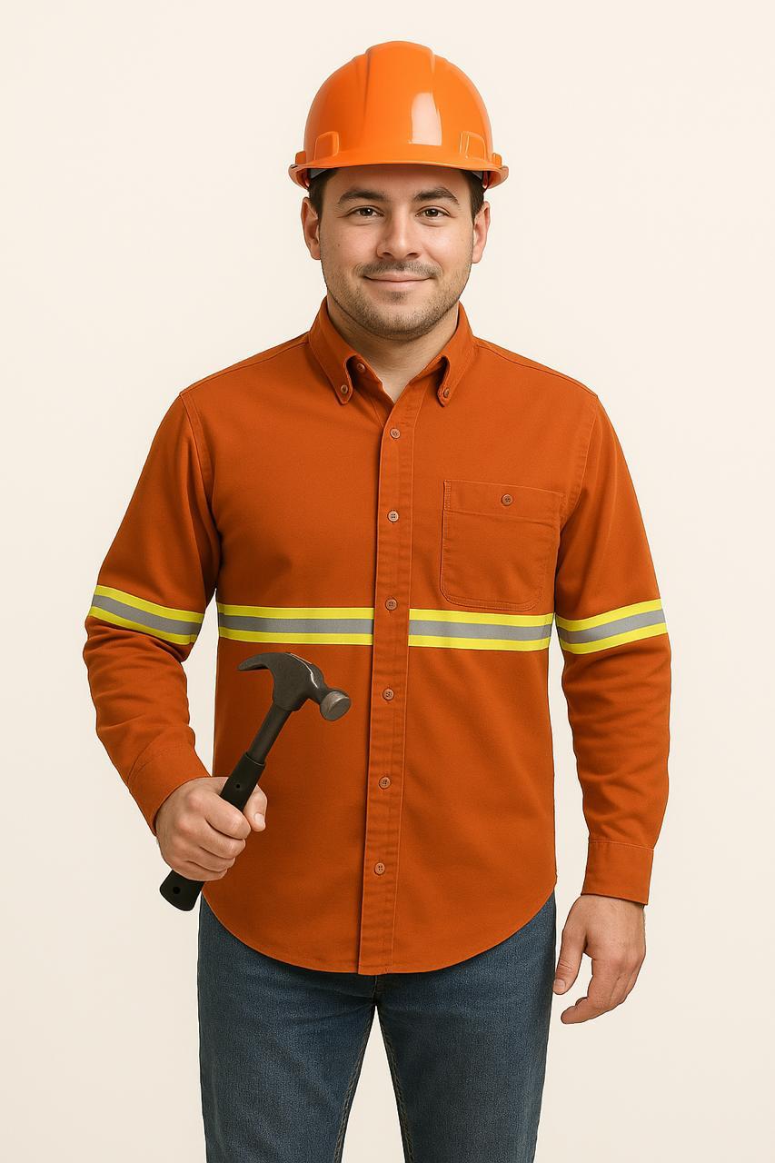 Camisola Color Naranja Con Reflejante