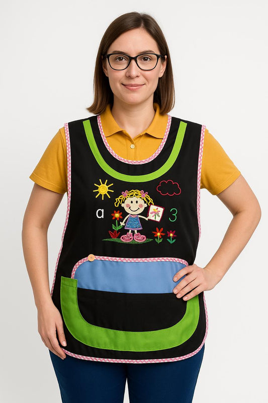 Mandil de Educadora Con Bordado