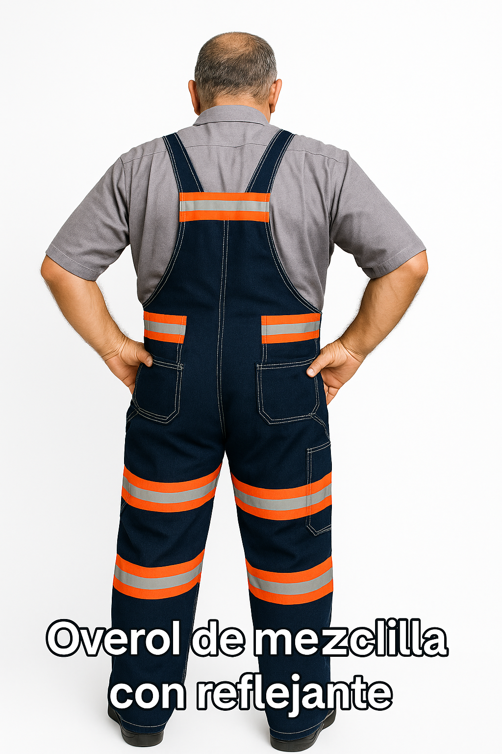 Overol menonita con reflejante